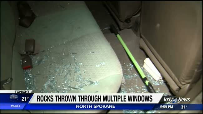 Rocks thrown onto passing cars in Spokane