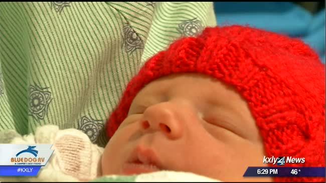 Sacred Heart celebrates “Heart Health Awareness Month” with red hats for newborns