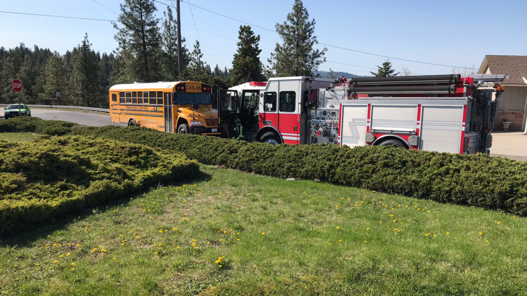 Two children suffer minor injuries in South Hill bus crash
