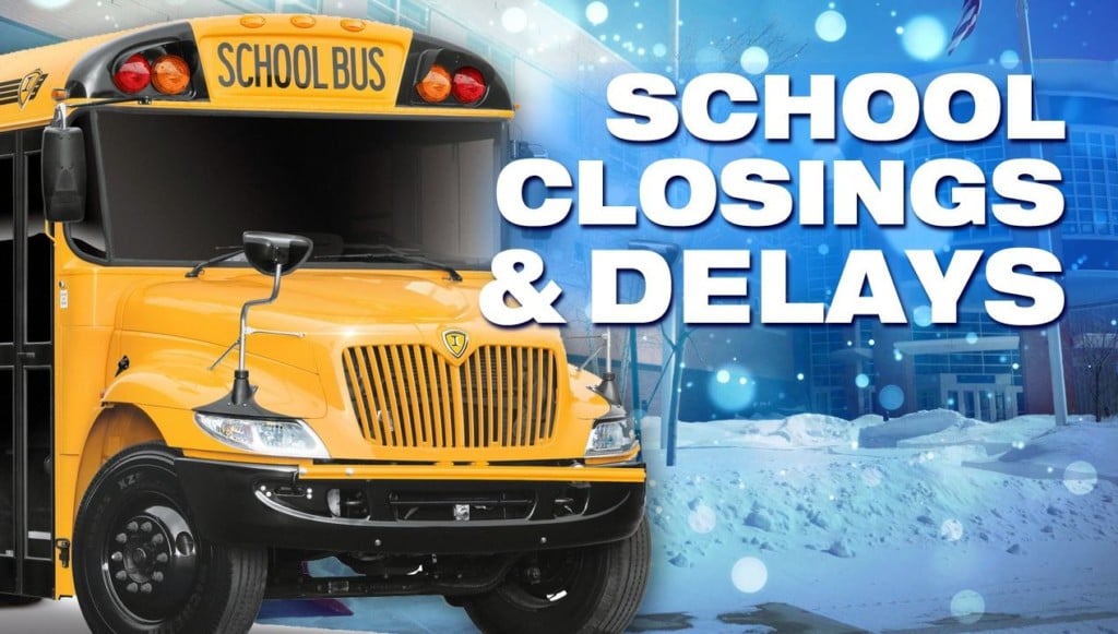 School closings, delays for Monday, Dec. 2
