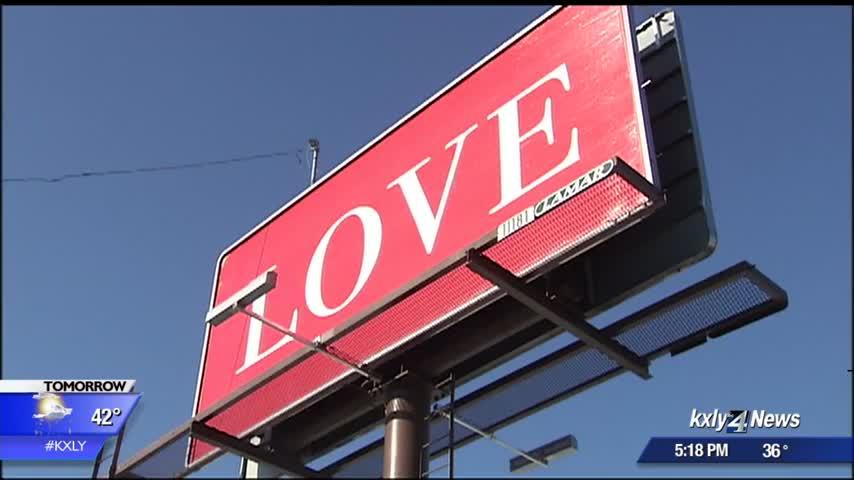 Spokane man creates billboards to spread love across the country