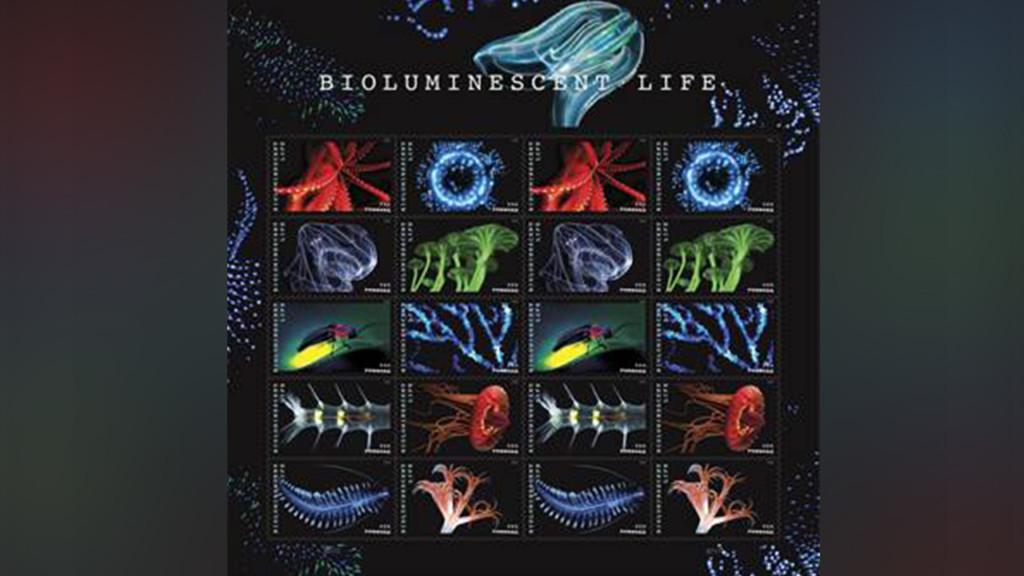 Postal Service releases new eye-popping bioluminescent stamps