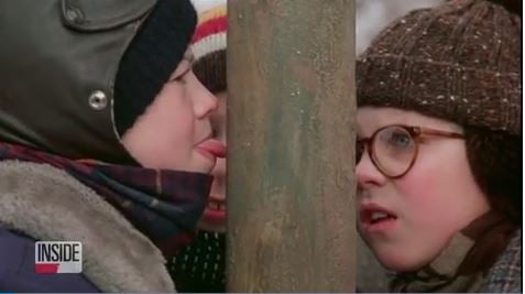 How to remove your tongue from a frozen pole like in ‘A Christmas Story’