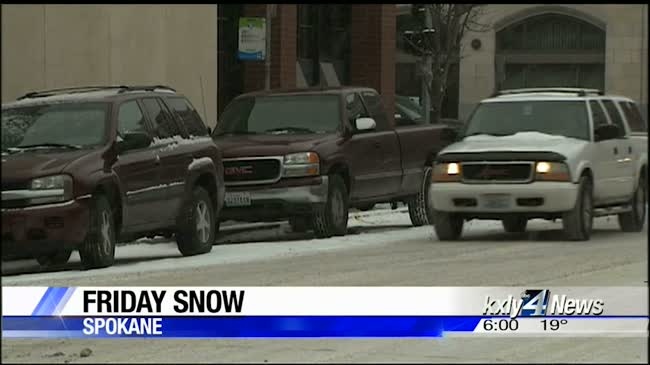 Spokane sees first snowy roads of the season