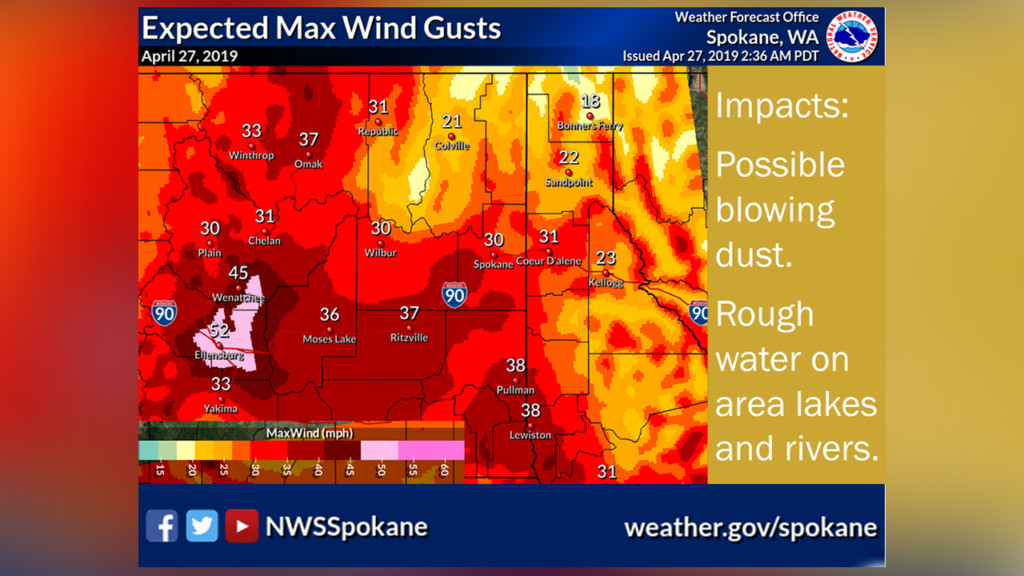 Weather alert issued, Spokane house impacted by max wind gusts