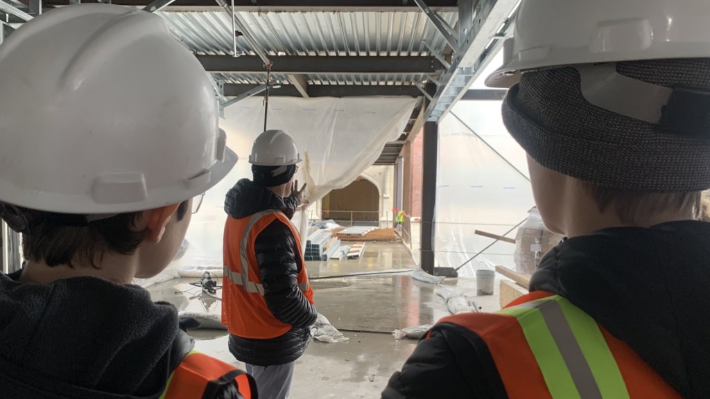 Lewis and Clark High School students tour new facility