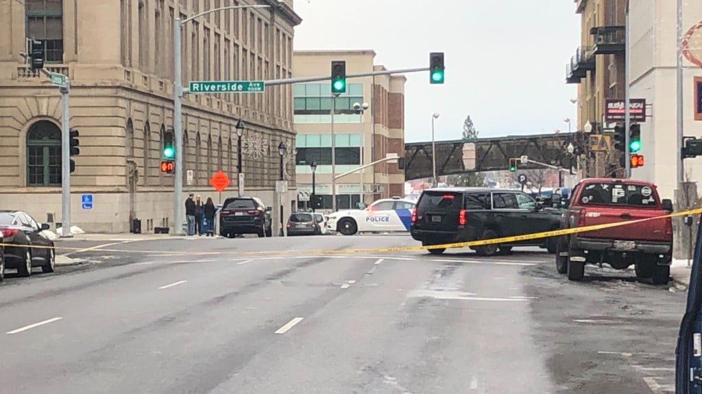 Spokane Police are responding to reports of a suspicious package near the Federal Building