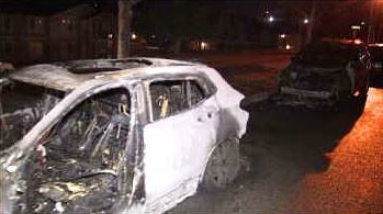 cars burned in North Spokane