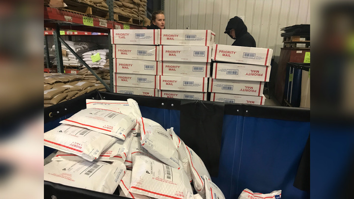 Palouse Trading Warehouse Full Of Usps Packages
