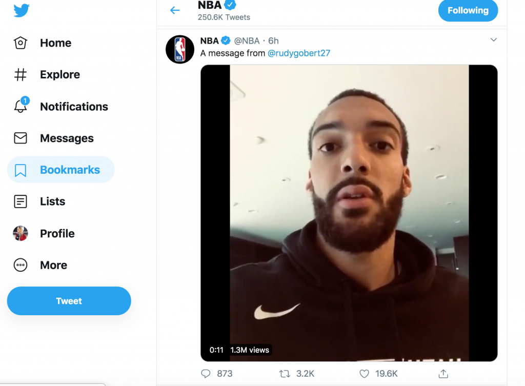 Rudy Gobert wishes he would have taken COVID19 more seriously.