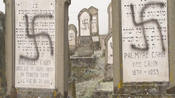 100 Jewish graves desecrated in France