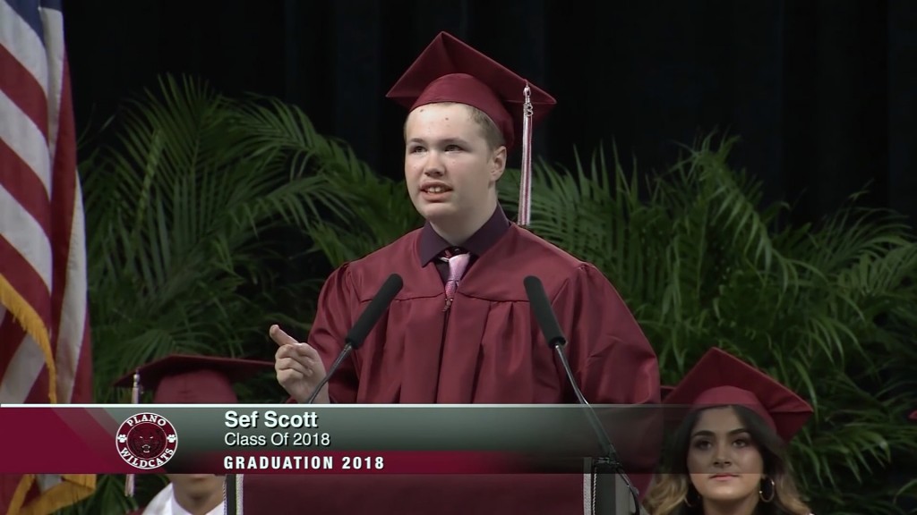 Student with autism delivers powerful message to fellow grads