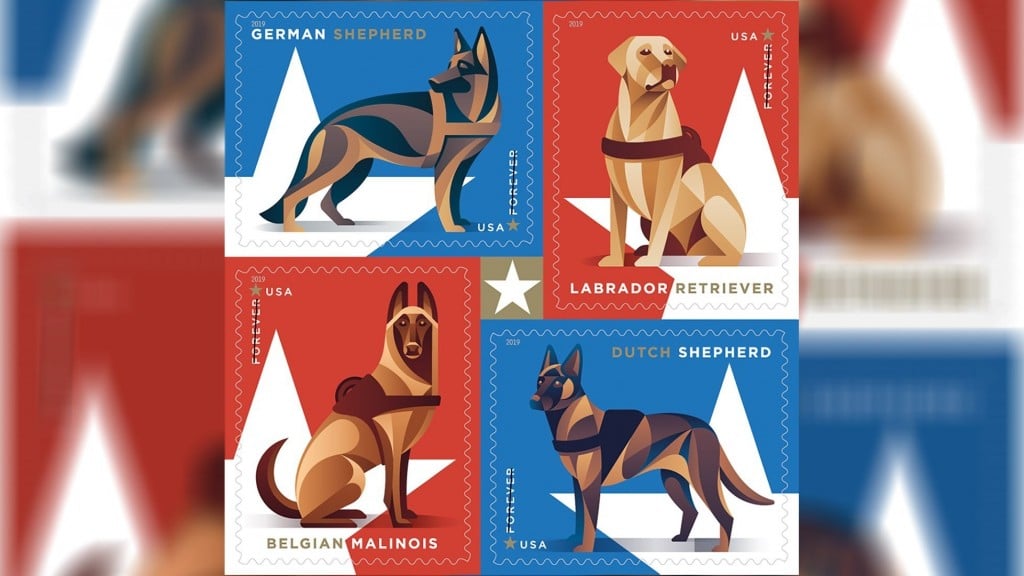 USPS honoring military dogs with 2019 stamp collection