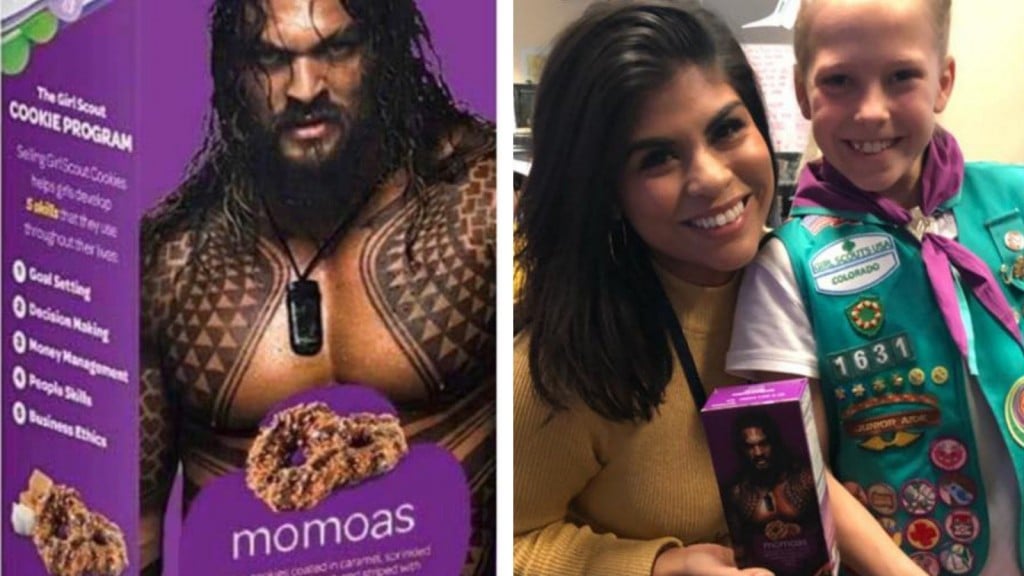 Girl Scout turns cookies into ‘Momoas’ to honor ‘Aquaman’ star