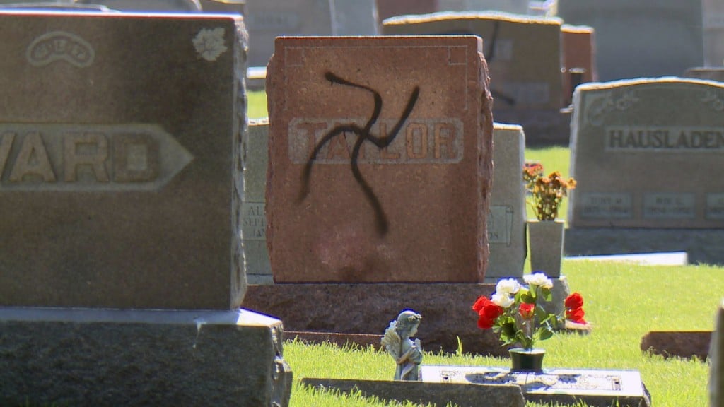 Headstones spray-painted with swastikas in Illinois cemetery