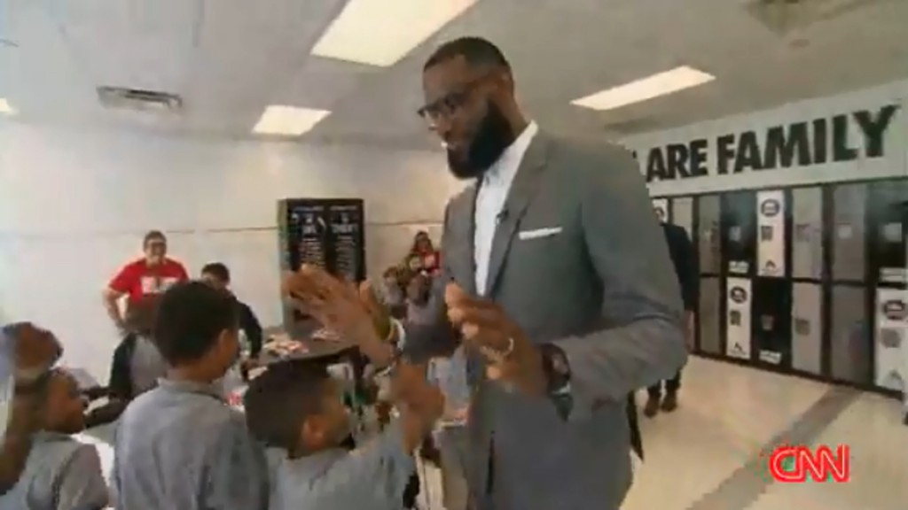 LeBron James building temporary housing at hometown school