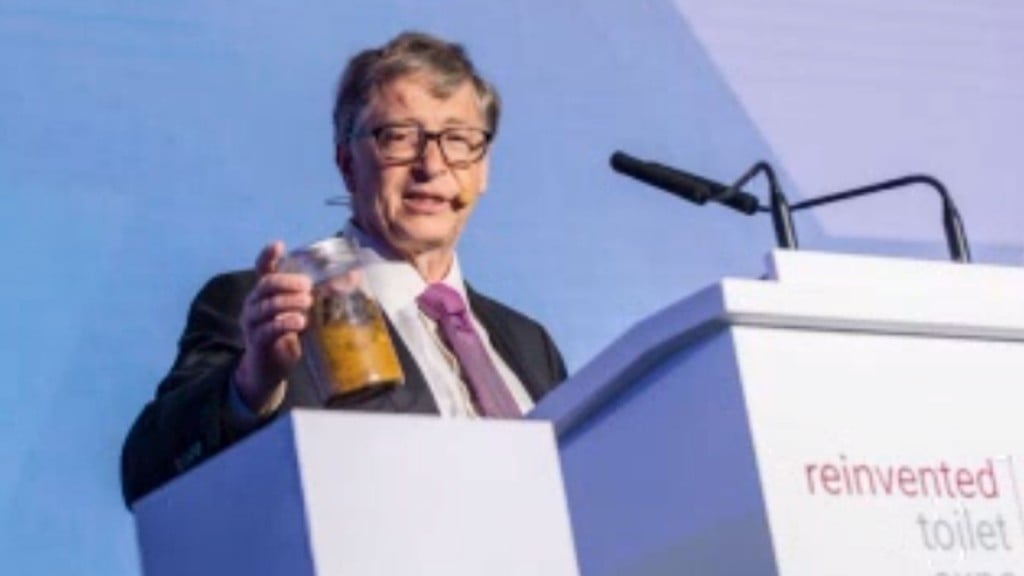 Bill Gates uses poop as prop to pitch toilet of the future
