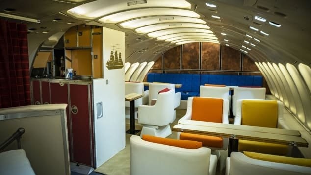 Elaborate dinner theater recreates 70s air travel