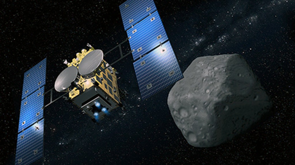 Space probe fires bullet into asteroid