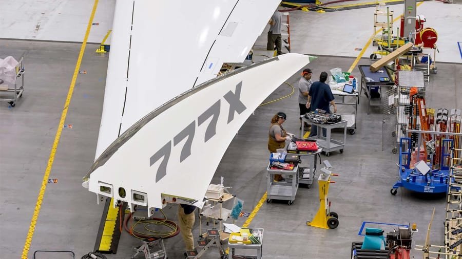 First look at folding wings on Boeing’s 777X jetliner