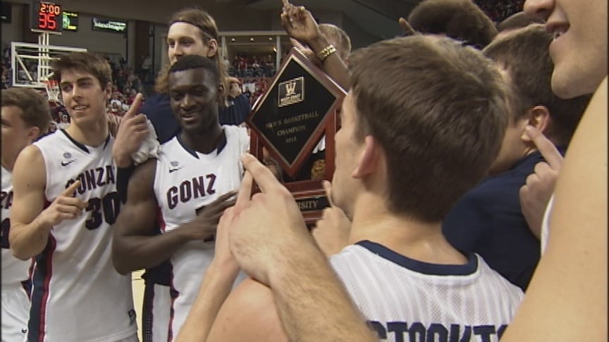 VIDEO:  Zags celebrate senior day with win