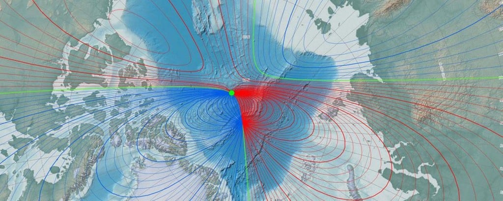 Earth’s magnetic north pole heading for Russia