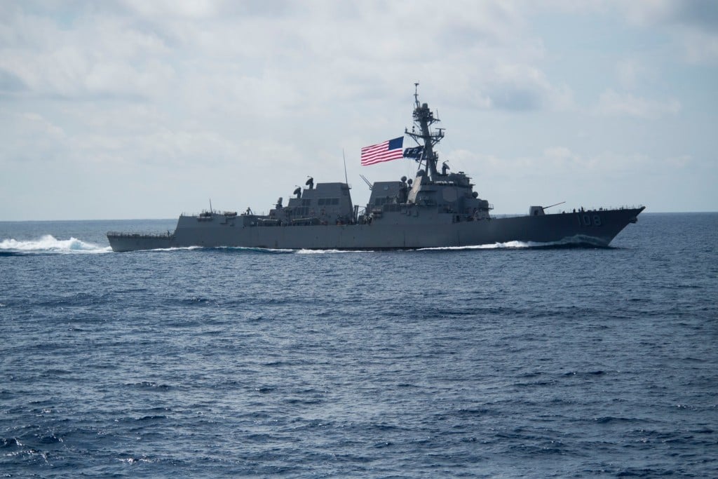 US sails warship near contested islands in South China Sea