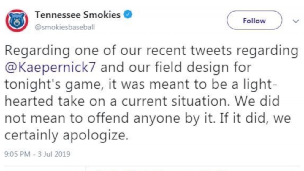 Cubs affiliate apologizes for tweet mocking Kaepernick
