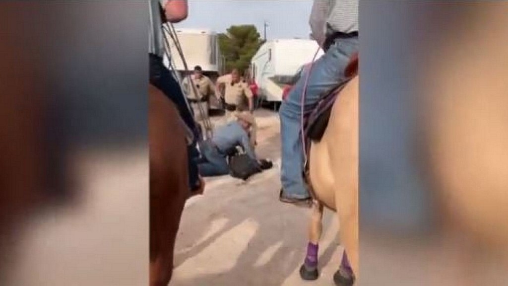 ‘Cowboy arrest’ goes viral in Las Vegas