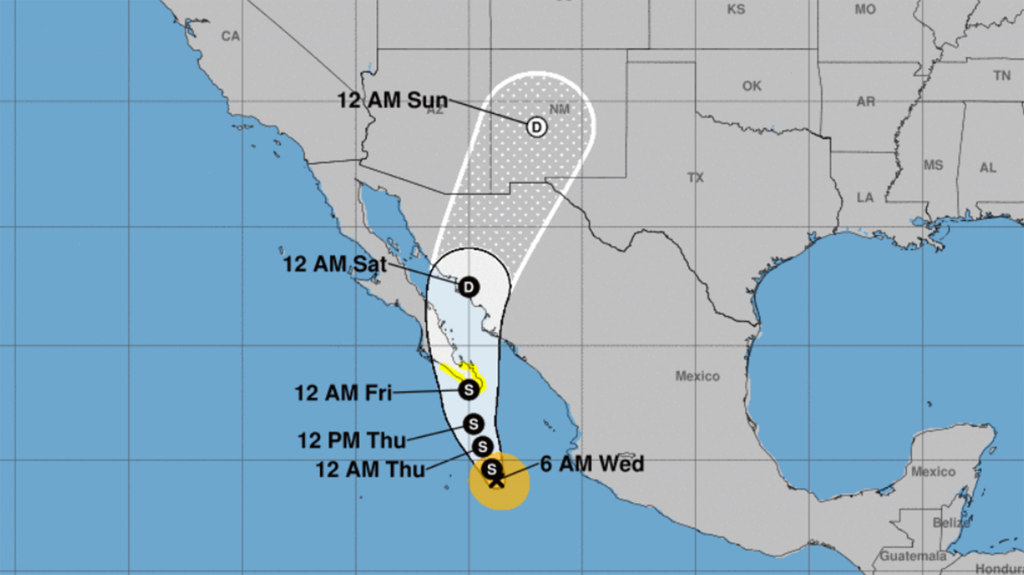 Tropical Storm Bud to hit Baja Peninsula