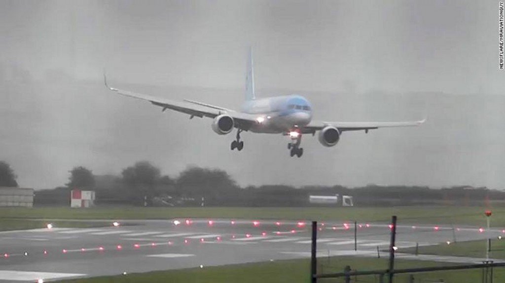 Pilot pulls off incredible sideways landing at UK airport