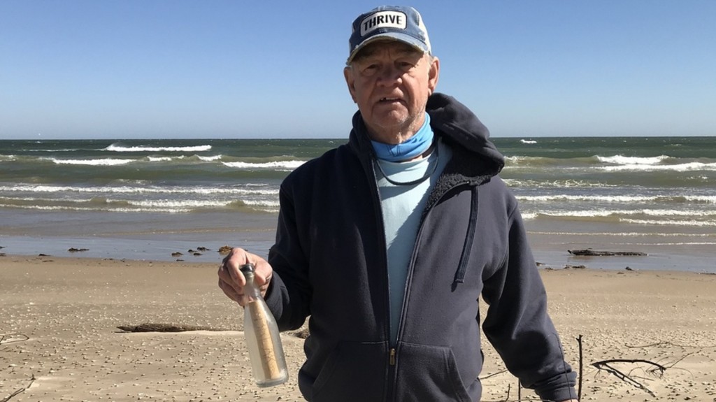 Couple finds message in a bottle sent in early ’60s