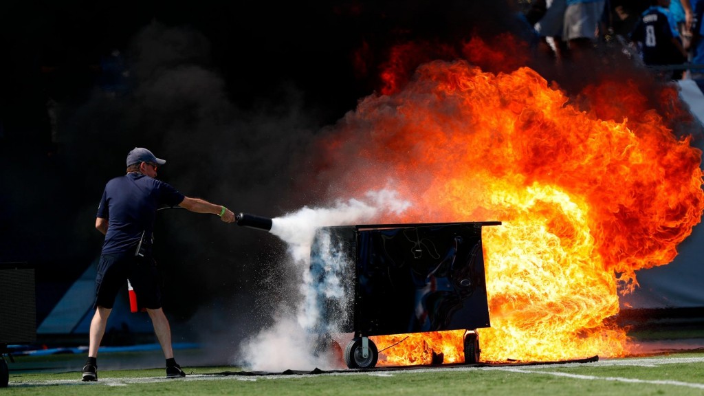 Titans leave field on fire during home opener