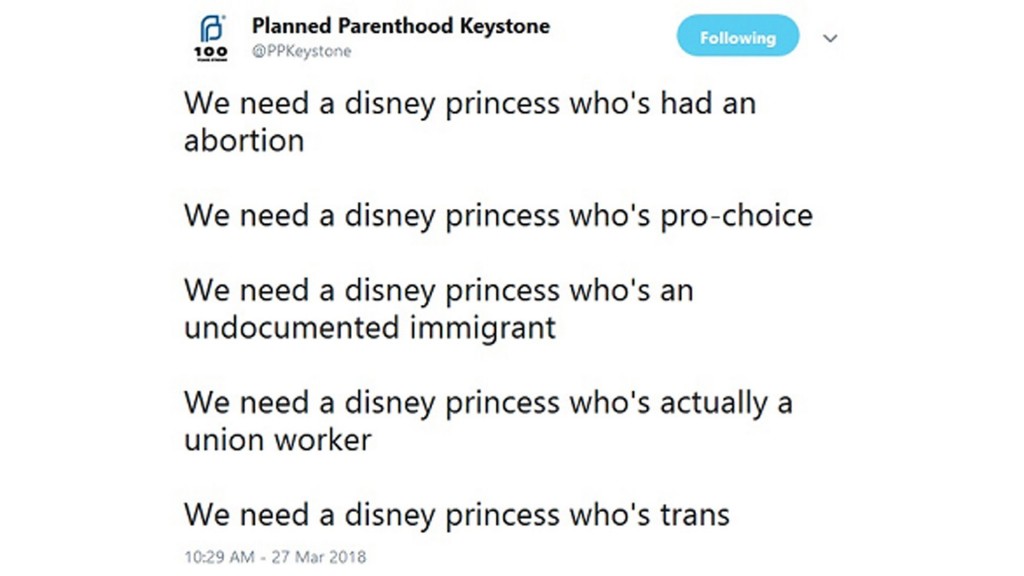 Planned Parenthood deletes Disney princess tweet