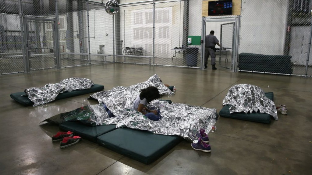 Videos under review show staffers pushing, shoving migrant kids