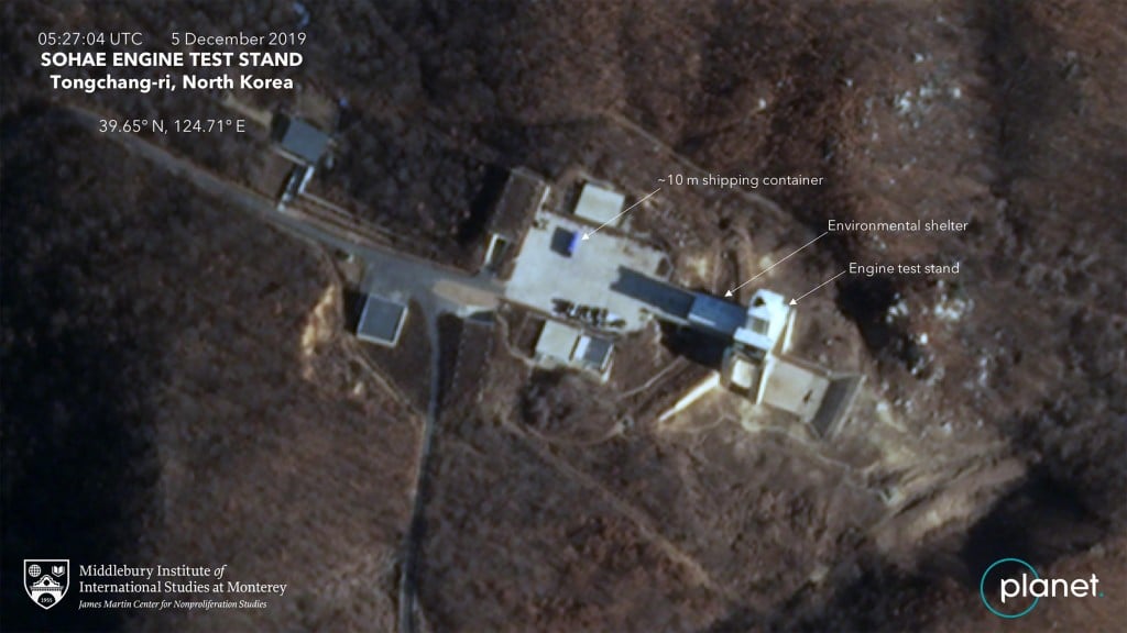 Satellite image shows activity at dismantled North Korean test site