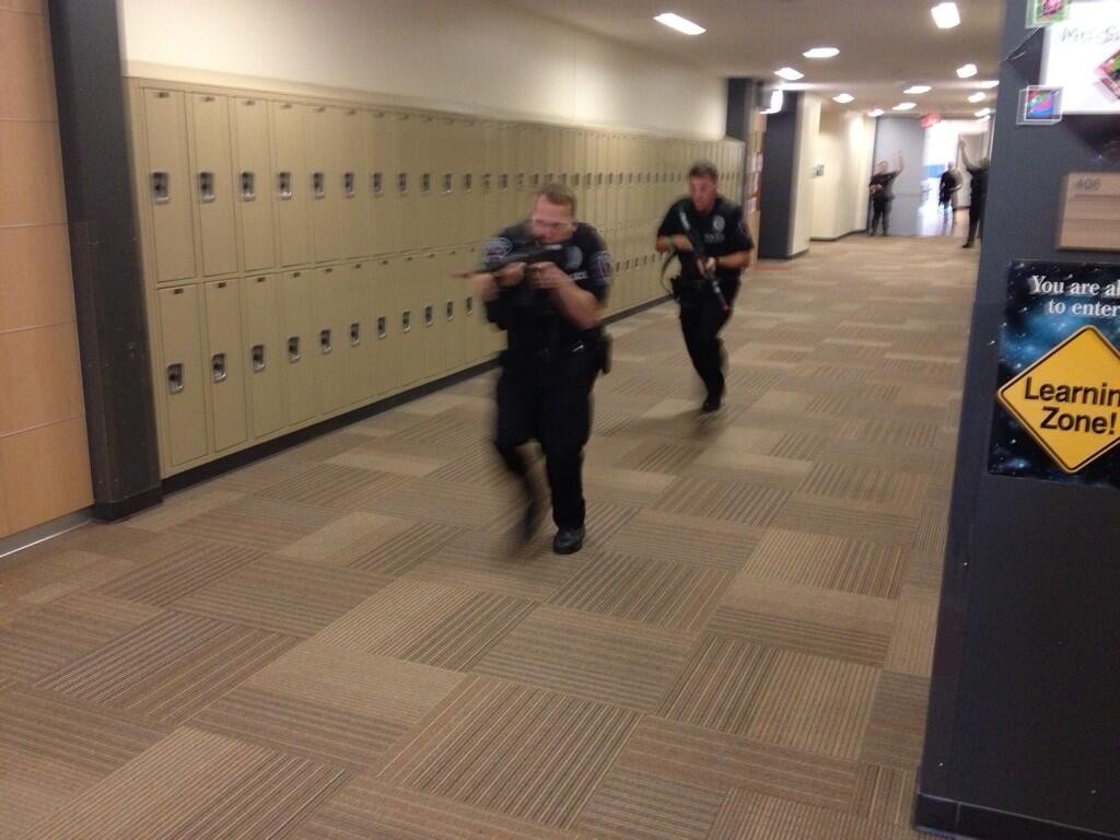 Regional police holding active shooter training at Cheney Middle School