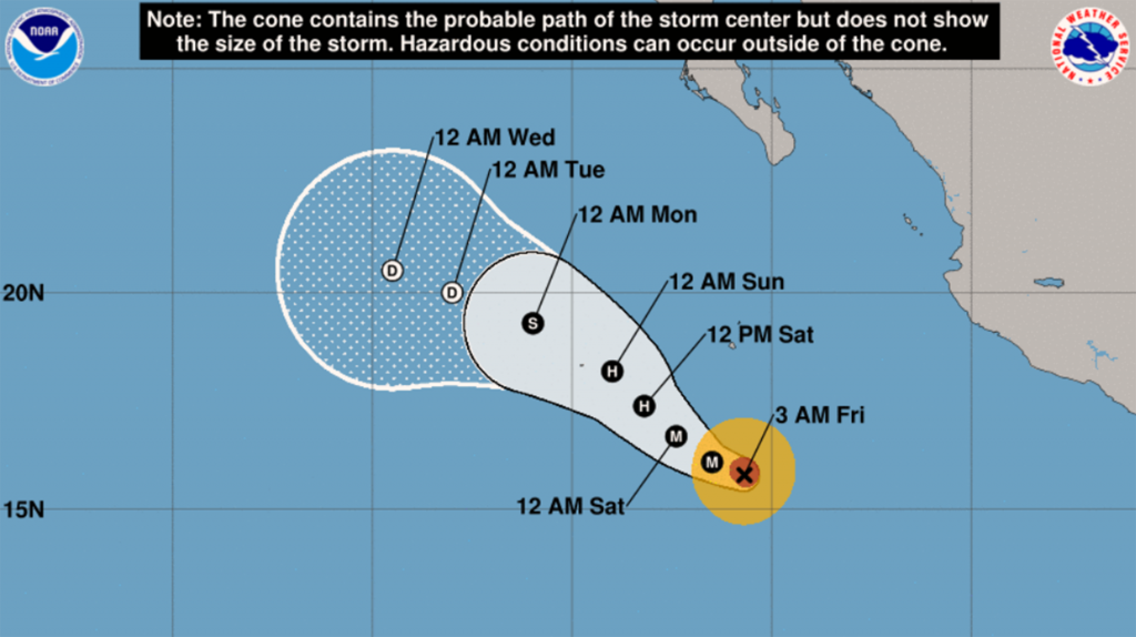 Hurricane Aletta strengthens to Category 4 in Pacific