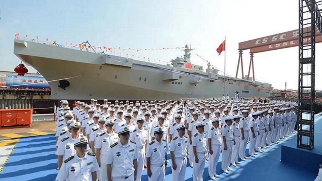 China launches amphibious assault ship