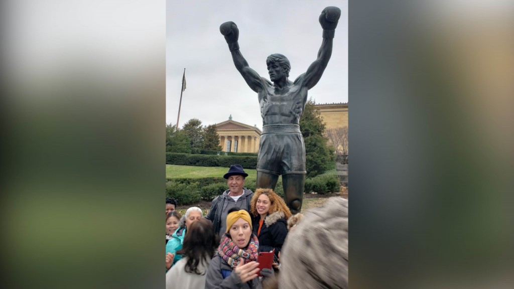 Sylvester Stallone makes surprise appearance at ‘Rocky’ statue