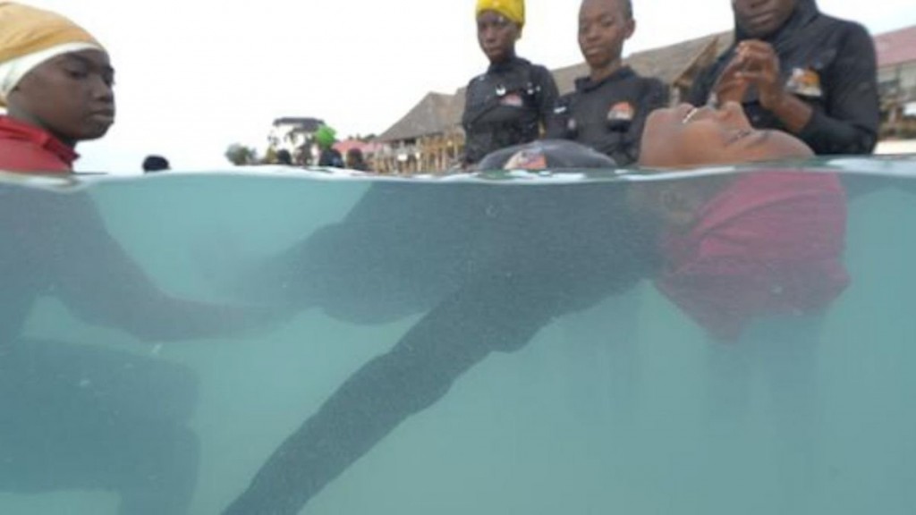Inside ‘Burkini island’ where Muslim girls learn to swim