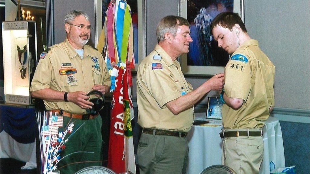 Boy Scout with nonverbal autism earns highest rank