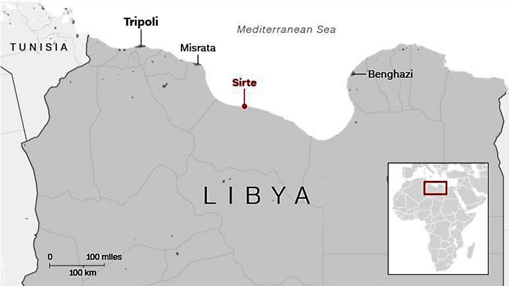 US Navy rescues migrants at sea off the coast of Libya