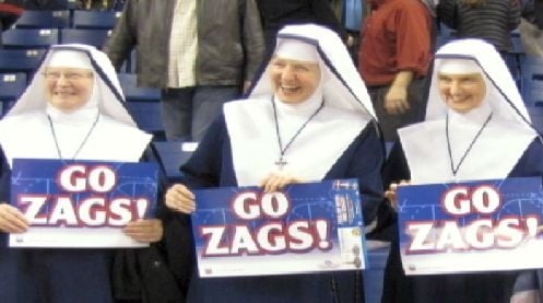 Gonzaga nuns cheer for NCAA win