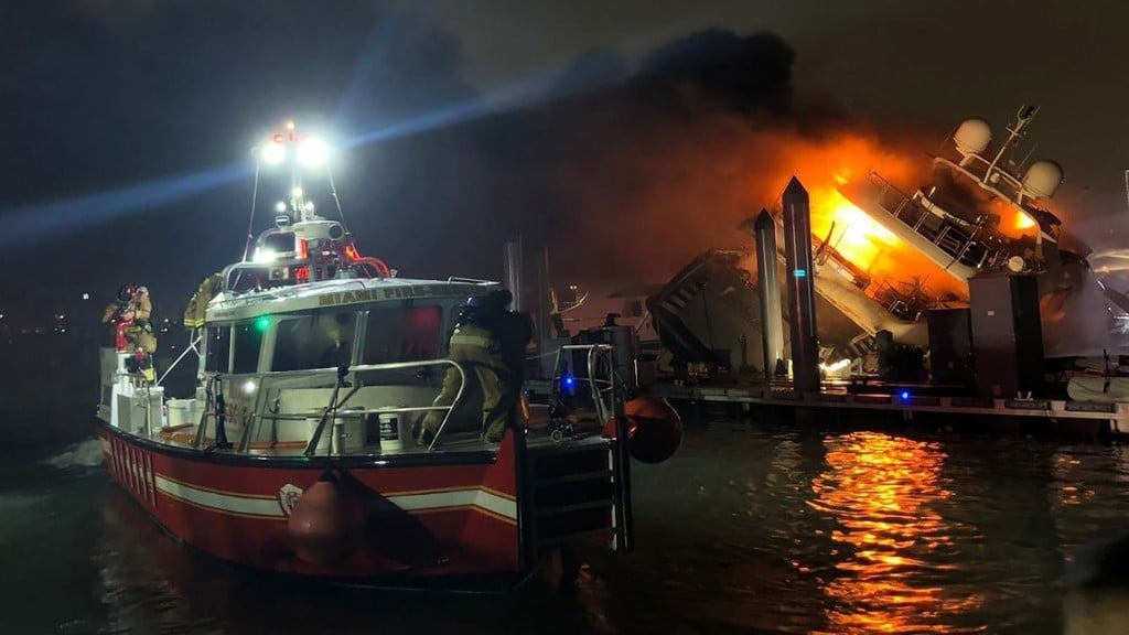 Singer Marc Anthony’s yacht destroyed by fire in Miami