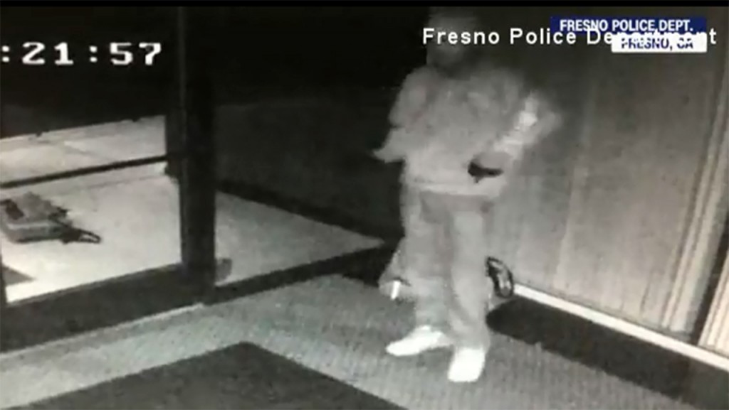 Security footage shows man dancing after breaking into business