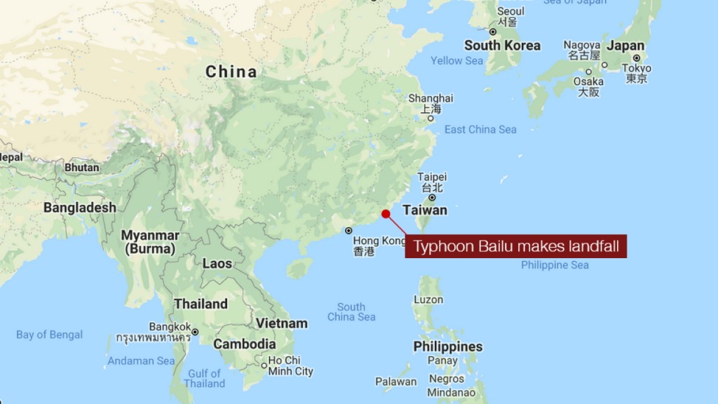 Typhoon Bailu makes landfall in China