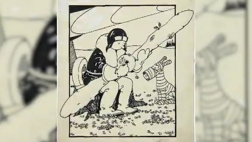 Tintin original cover art bought at auction for more than $1 million