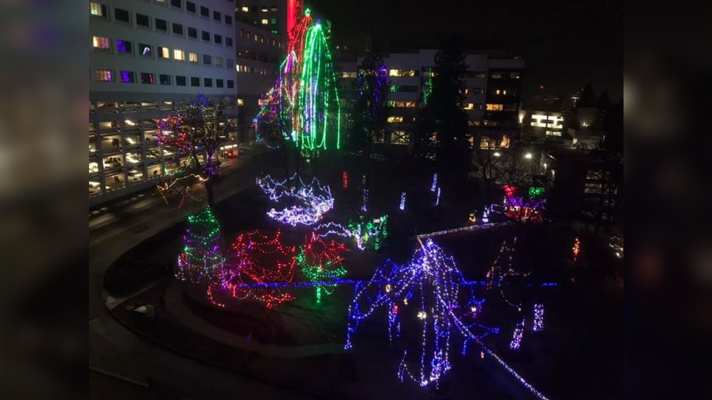 PHOTOS: Check out the holiday light display outside Sacred Heart Children’s Hospital