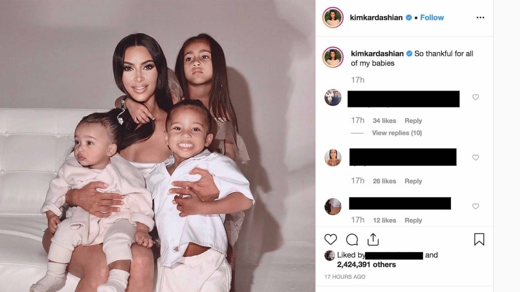 Kim Kardashian West shares new family photos for Thanksgiving